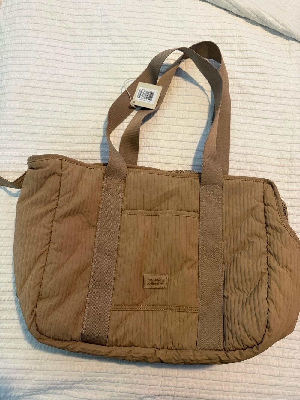 Lambwolf Collective City Carrier Quilted Pet Bag in Tan NWT 1072 - Picture 2 of 11